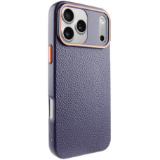 Чехол кожаный Syndee with MagSafe iPhone 17 Pro Max, Gem blue