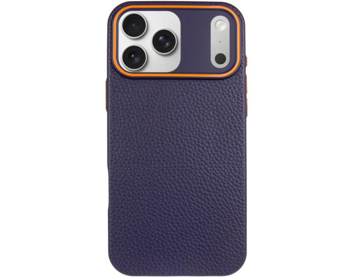 Чехол кожаный Syndee with MagSafe iPhone 17 Pro Max, Gem blue