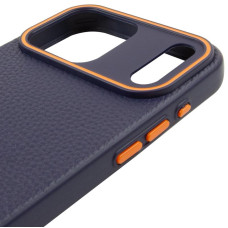Чехол кожаный Syndee with MagSafe iPhone 17 Pro Max, Gem blue