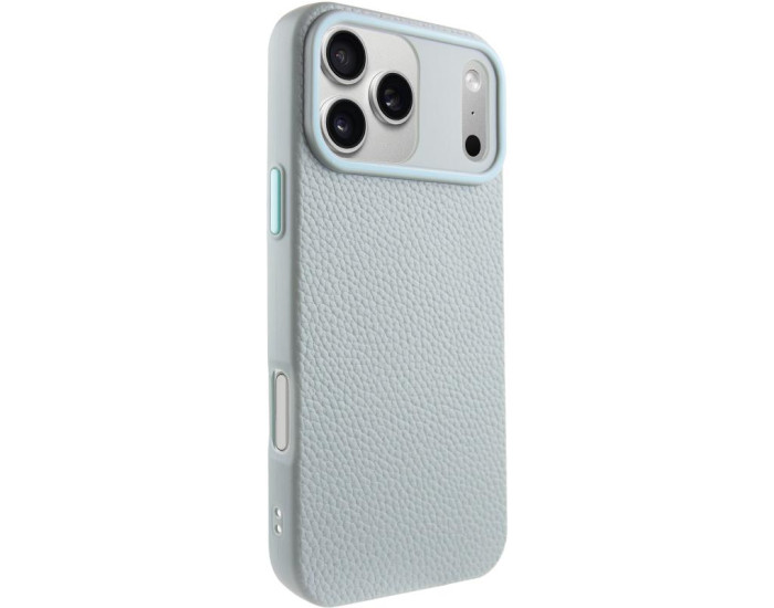 Чехол кожаный Syndee with MagSafe iPhone 17 Pro Max, Wave blue