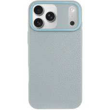 Чехол кожаный Syndee with MagSafe iPhone 17 Pro Max, Wave blue
