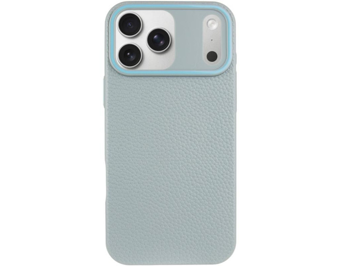 Чехол кожаный Syndee with MagSafe iPhone 17 Pro Max, Wave blue
