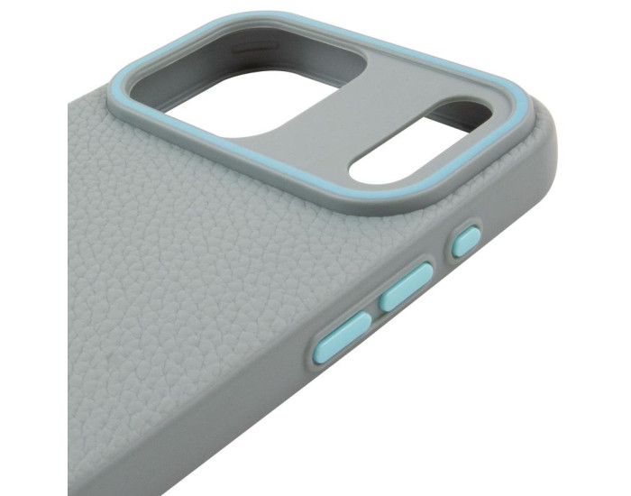 Чехол кожаный Syndee with MagSafe iPhone 17 Pro Max, Wave blue