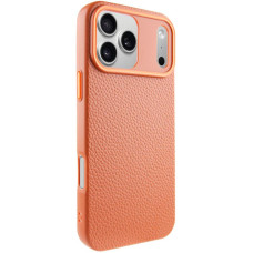 Чехол кожаный Syndee with MagSafe iPhone 17 Pro Max, Golden brown