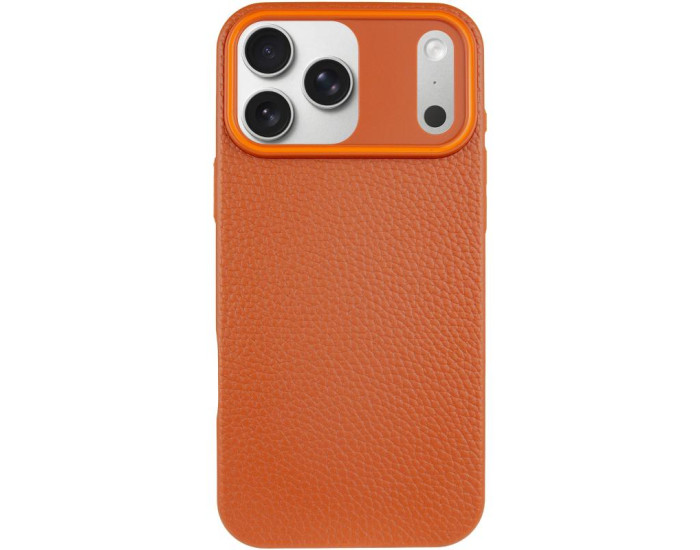 Чехол кожаный Syndee with MagSafe iPhone 17 Pro Max, Golden brown