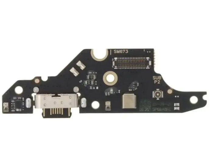 Шлейф для Motorola XT2535-3 Moto G06/ XT2535-13 Moto G06 Power, коннектора зарядки, микрофона с компонентами