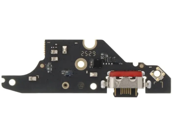 Шлейф для Motorola XT2535-3 Moto G06/ XT2535-13 Moto G06 Power, коннектора зарядки, микрофона с компонентами, оригинал