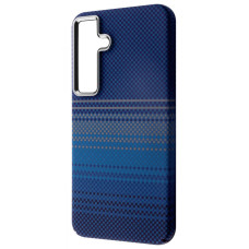 Чохол-силікон WAVE Gleam Case with MagSafe Ring Samsung S24, Blue stripes