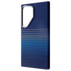Чехол-силикон WAVE Gleam Case with MagSafe Ring Samsung S25 Ultra, Blue strips