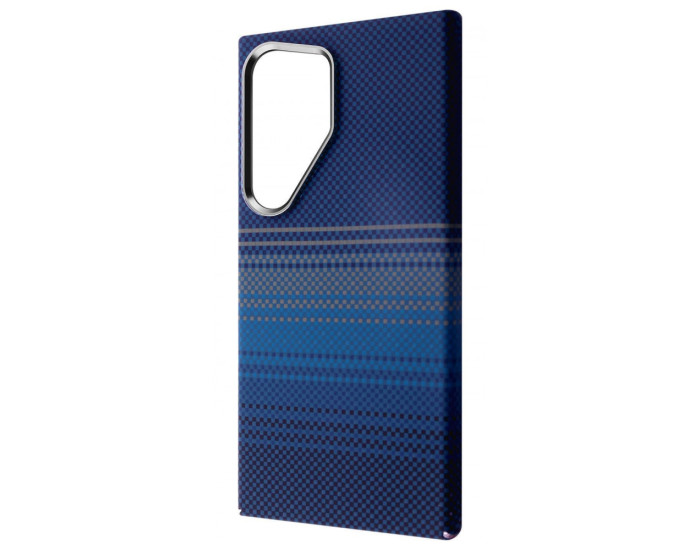 Чехол-силикон WAVE Gleam Case with MagSafe Ring Samsung S25 Ultra, Blue strips