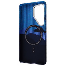 Чехол-силикон WAVE Gleam Case with MagSafe Ring Samsung S25 Ultra, Blue strips