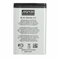 Аккумулятор Aspor Nokia BL-5C 1100, 1101, 1110, 1280, 1600, 1616, 202, 203, 220, 2300, 2310, 2323, 1040 mAh