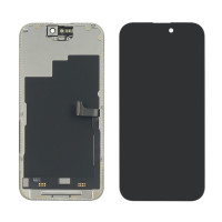 Дисплей с сенсорным экраном (модуль) iPhone 15 Pro, черный с верхним шлейфом, оригинал