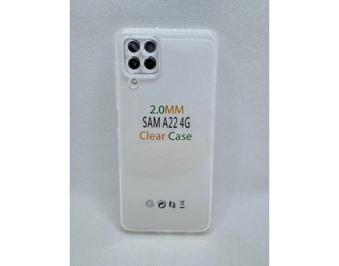Чехол-силикон CLEAR case 2.0mml Samsung A22 4G, прозрачный