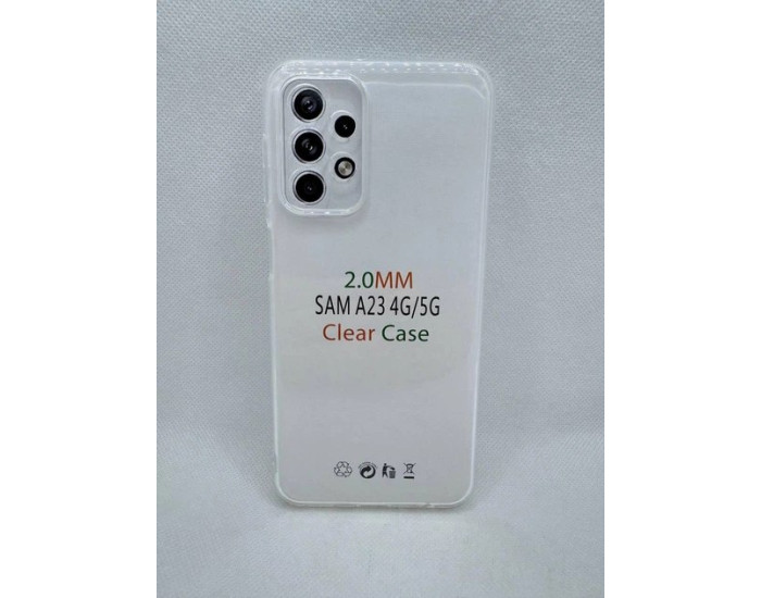 Чехол-силикон CLEAR case 2.0mml Samsung A235 A23, прозрачный
