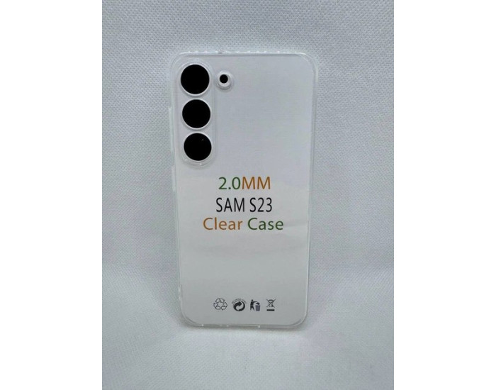 Чехол-силикон CLEAR case 2.0mml Samsung S911 S23, прозрачный