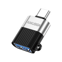 Перехідник OTG Kakusiga KSC-1420 Type-C male to USB female, чорний