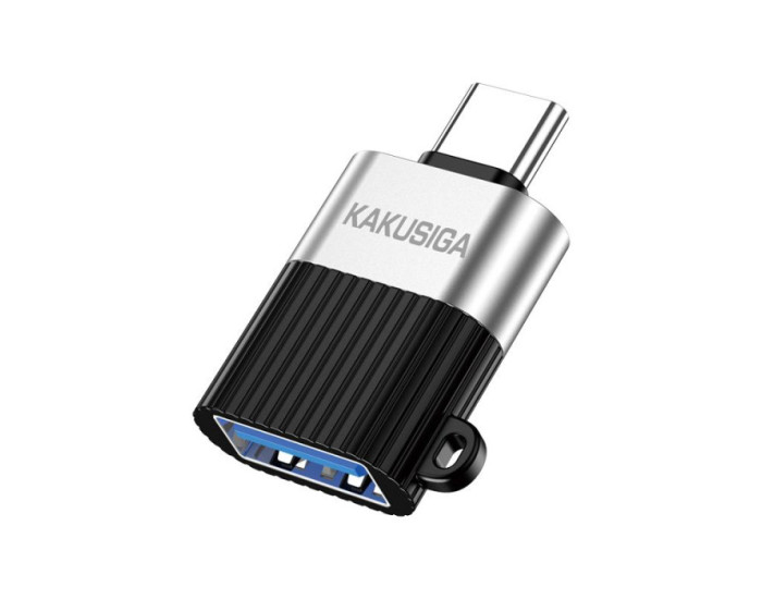 Переходник OTG Kakusiga KSC-1420 Type-C male to USB female, черный