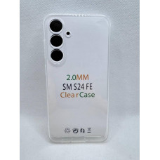 Чехол-силикон CLEAR case 2.0mml Samsung S24 FE, прозрачный