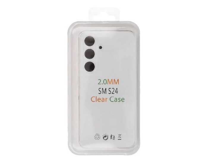 Чехол-силикон CLEAR case 2.0mml Samsung S24, прозрачный