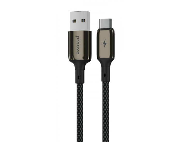 Кабель Proove Dense Metal USB to Type-C (3A/1m) черный