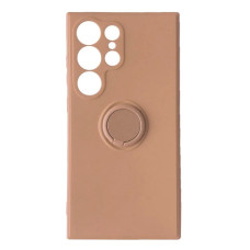 Чехол-силикон Matte Ring MagSafe Samsung S24 Ultra, Ligth pink
