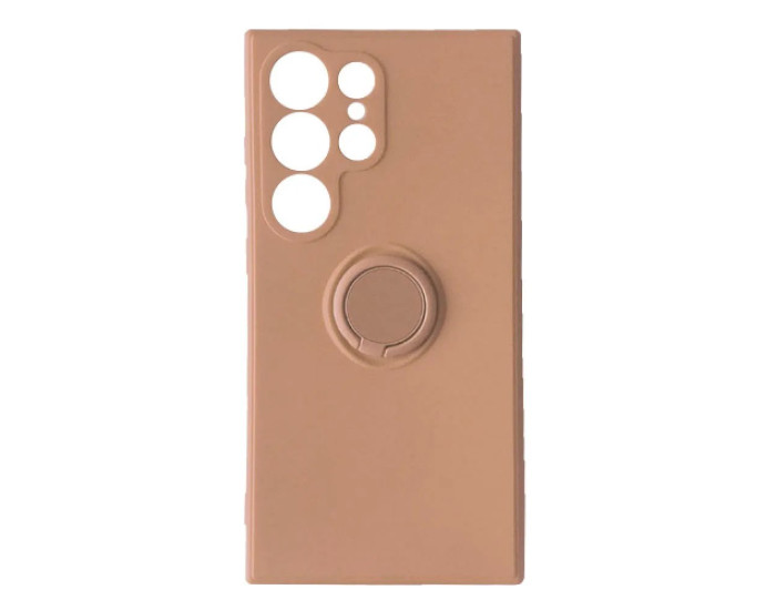 Чохол-силікон Matte Ring MagSafe Samsung S24 Ultra, Ligth pink