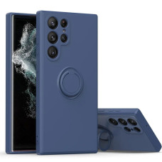 Чехол-силикон Matte Ring MagSafe Samsung S24 Ultra, Dark blue