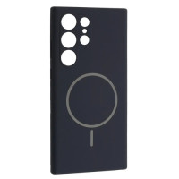 Чехол-силикон Luxury + MagSafe Samsung S25 Ultra, Midnight blue
