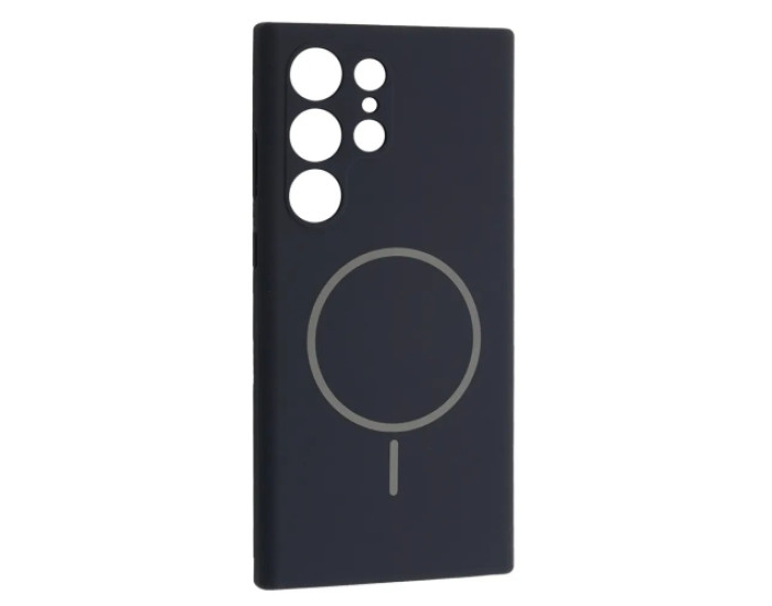 Чехол-силикон Luxury + MagSafe Samsung S25 Ultra, Midnight blue