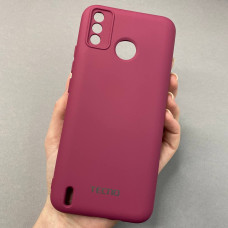 Чохол-силікон Full Soft Matte Case Tecno Spark 6 Go, марсала