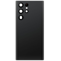 Задня панель корпуси для Samsung S908B Galaxy S22 Ultra 5G, чорна з склом камери, оригінал