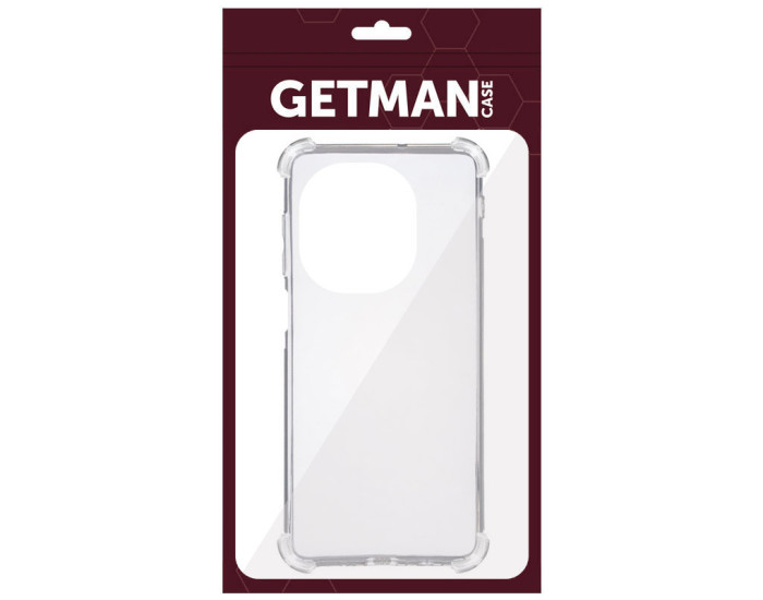 Чохол-силікон Getman Ease logo посилені кути Tecno Spark 20 Pro, Прозорий