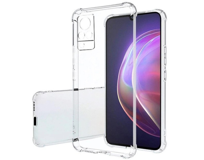 Чехол-силикон Getman Ease logo усиленные углы Vivo V21, прозрачный