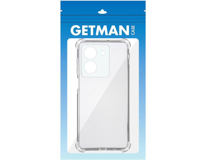 Чехол-силикон Getman Ease logo усиленные углы Vivo Y36, прозрачный