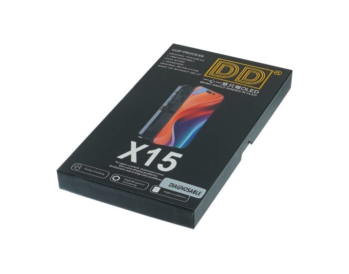 Дисплей с сенсорным экраном (модуль) iPhone 15, черный, DD-OLED 60Hz (без ошибки)