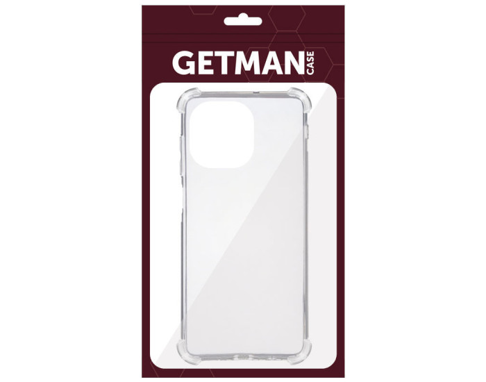 Чохол-силікон Getman Ease logo посилені кути ZTE Blade A73 4G, Прозорий