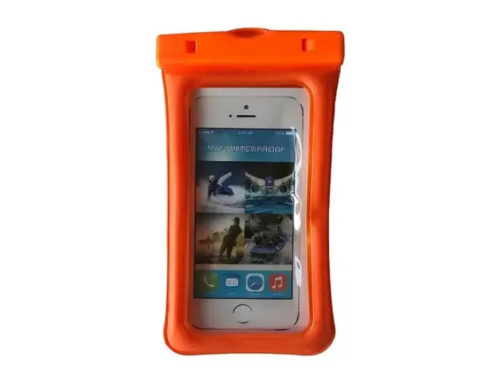 Чехол силиконовый водонепрониацаемый Waterproof Color side, оранжевый