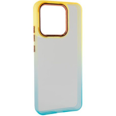 Чехол-силикон TPU+PC Fresh sip series Case Xiaomi Redmi 10C, бирюзово-оранжевый