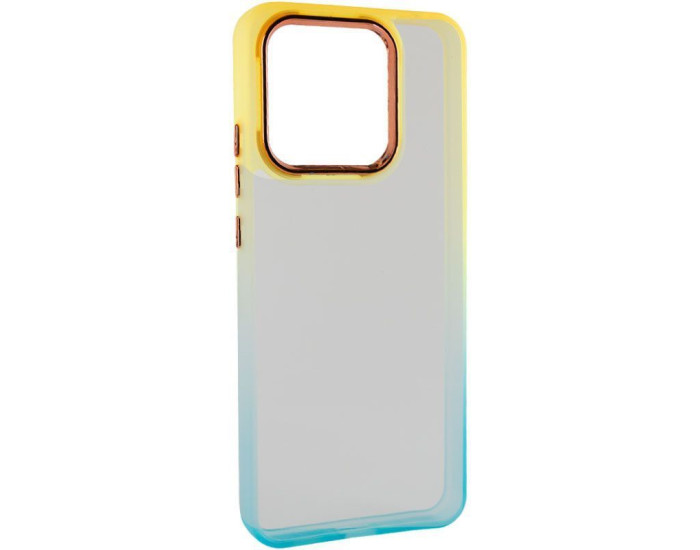 Чехол-силикон TPU+PC Fresh sip series Case Xiaomi Redmi 10C, бирюзово-оранжевый