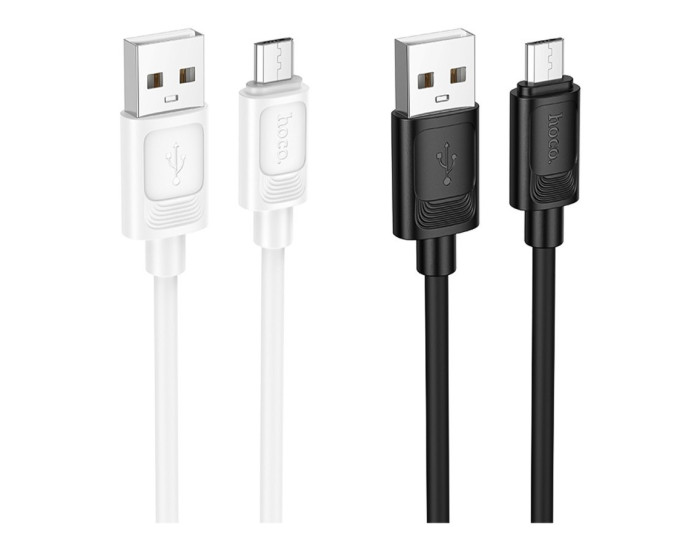 Кабель USB Hoco X122 Benefit silicone charging USB to Micro (2.4A/1m) черный