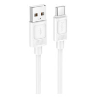 Кабель USB Hoco X122 Benefit silicone charging USB to Type-C (3A/1m) Білий