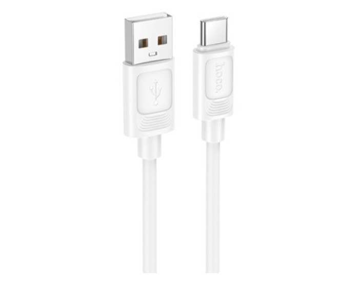 Кабель USB Hoco X122 Benefit silicone charging USB to Type-C (3A/1m) белый