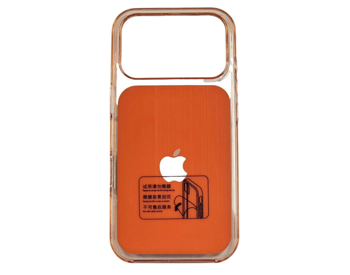 Чехол-силикон Clear Case with MagSafe and Animation iPhone 17 Pro /18 Pro, Shadow orange