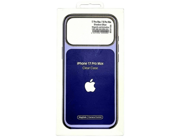Чехол-силикон Clear Case with MagSafe and Animation iPhone 17 Pro Max /18 Pro Max, Shadow blue