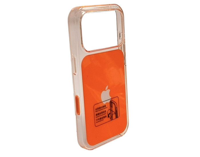 Чехол-силикон Clear Case with MagSafe and Animation iPhone 17 Pro Max /18 Pro Max, Shadow orange