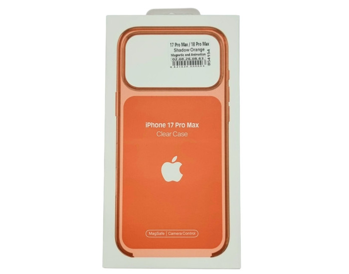 Чехол-силикон Clear Case with MagSafe and Animation iPhone 17 Pro Max /18 Pro Max, Shadow orange