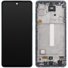 Дисплей с сенсорным экраном (модуль) Samsung A526 A52 5G /A525, синий с рамкой, OLED
