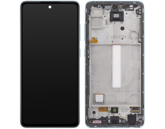 Дисплей с сенсорным экраном (модуль) Samsung A526 A52 5G /A525, синий с рамкой, OLED