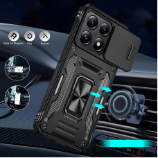 Чехол-Ударопрочный Camshield Army Ring Xiaomi 14T Pro, черный